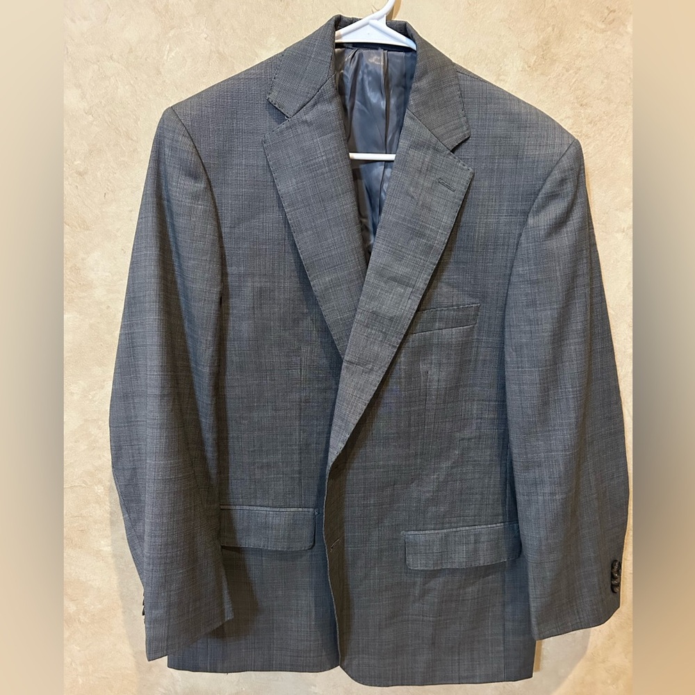 Max Davoli Baroni super 150 Men's Gray Blazer 46 regular